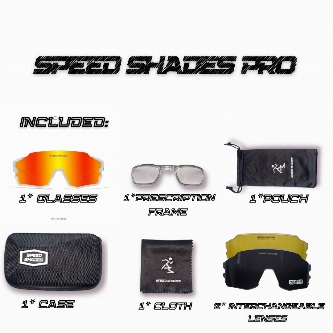 Speed Shades™ Pro - Orange (White Frame)